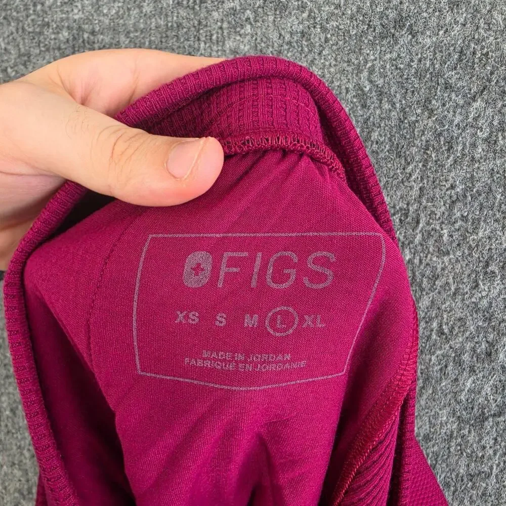 Figs Pants Men Large Off Shift Waffle Jogger Pink Knit Lounge Casual Sweatpants